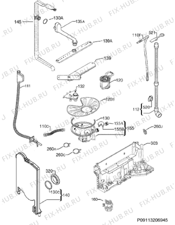 Взрыв-схема посудомоечной машины Aeg F65412VI0P - Схема узла Hydraulic System 272